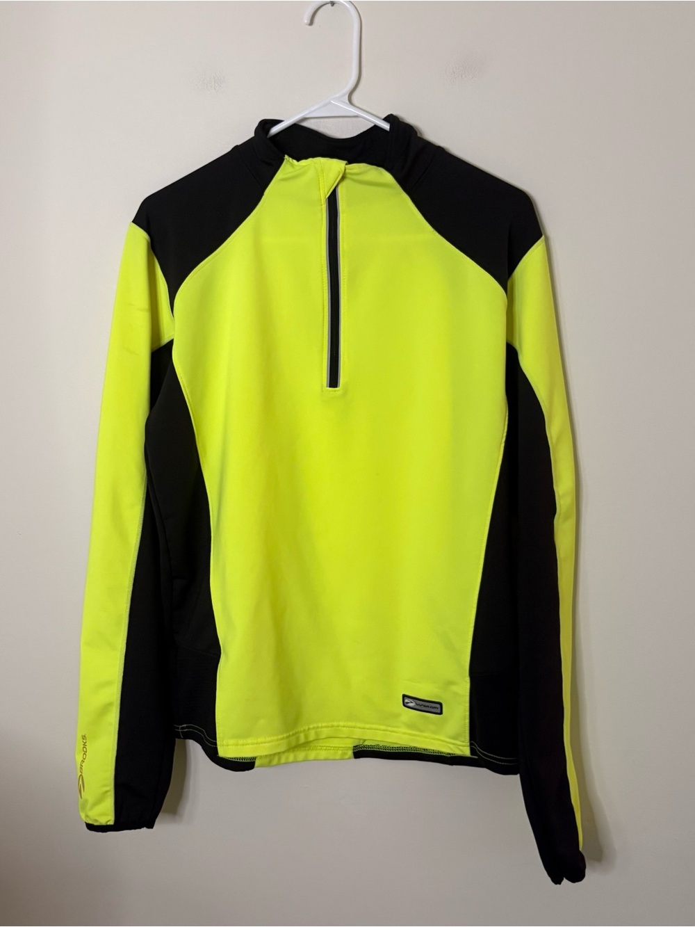 Brooks Adult Medium Long Sleeve Pullover Neon Bright Cycling Running Safety U7